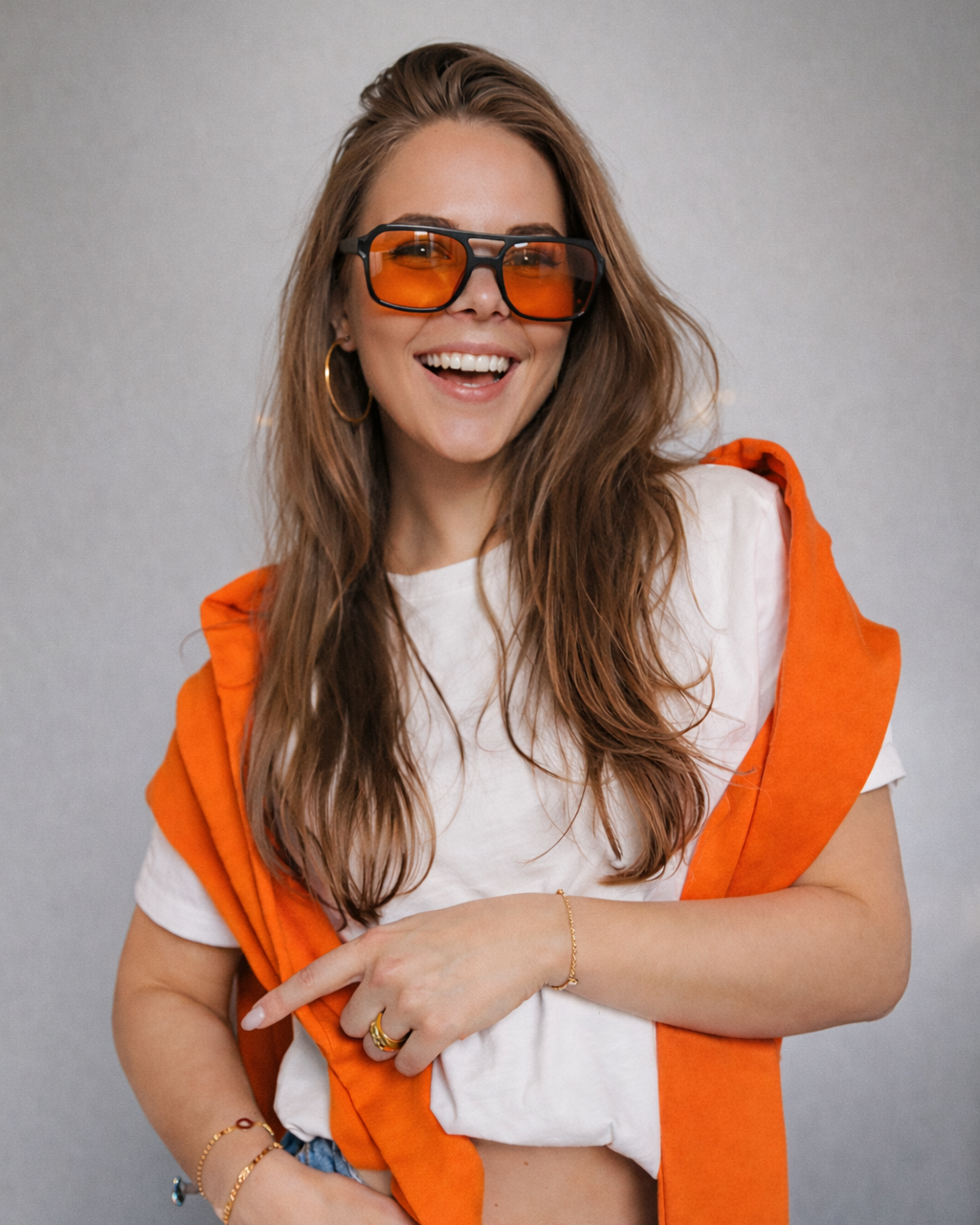 Vintage Oranje Zonnebril Koningsdag