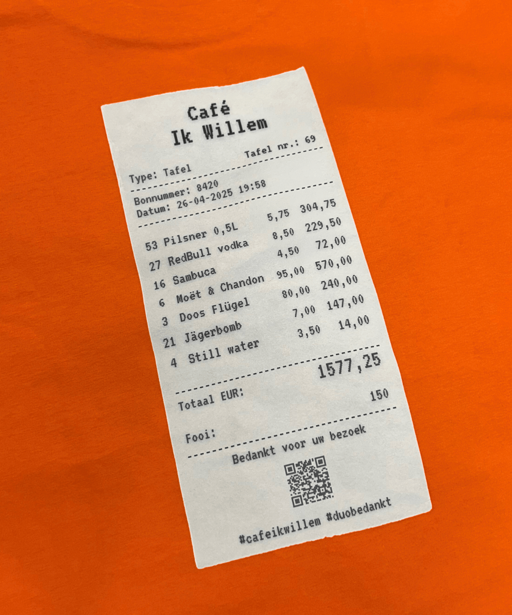 Café Ik Willem | Koningsdag Hoodie - Hoodies Duobedankt
