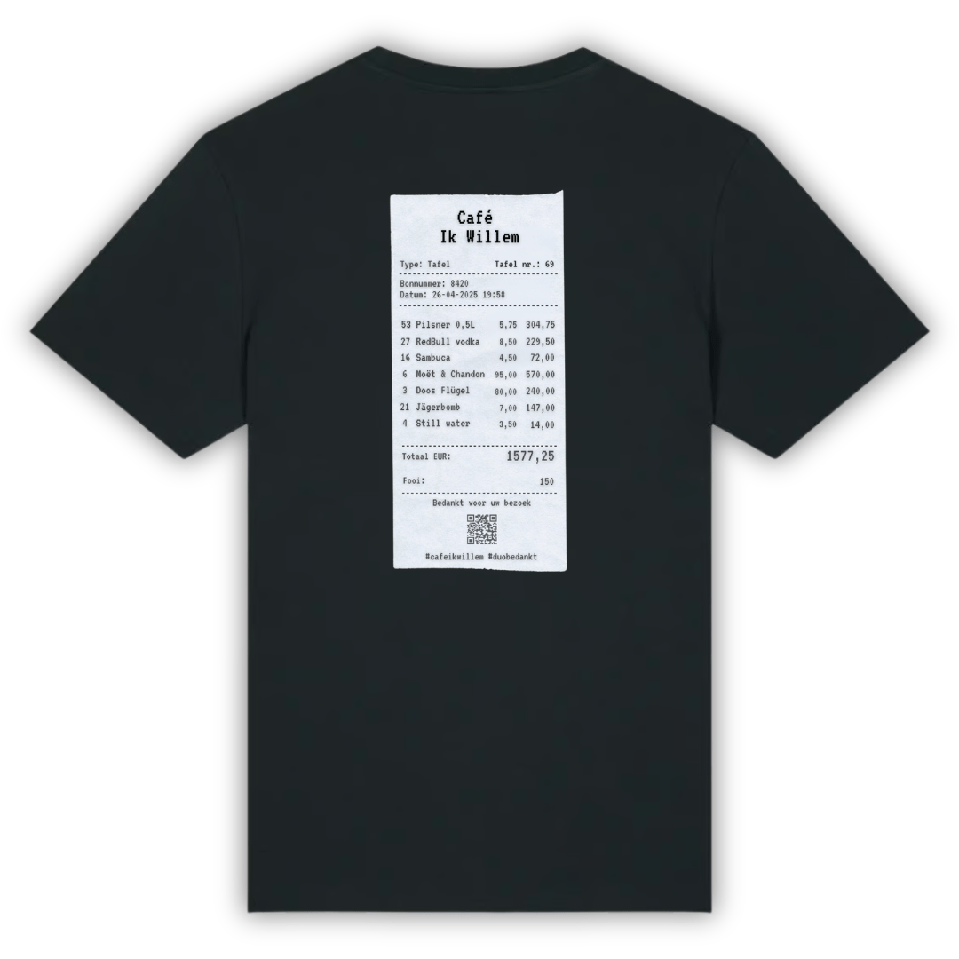 Café Ik Willem | Koningsdag T-shirt - T-shirt Duobedankt