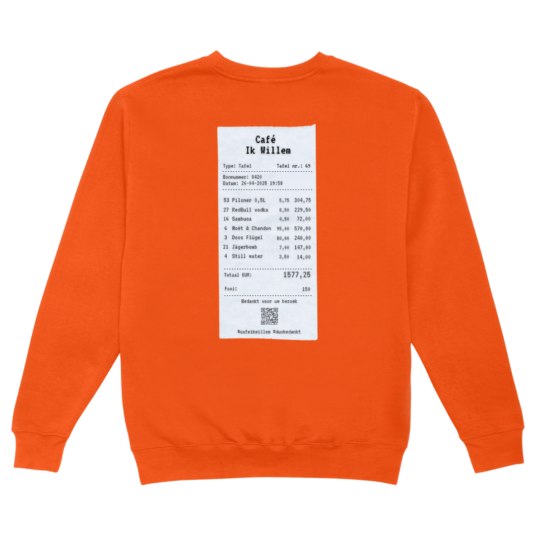 Café Ik Willem | Koningsdag Trui - Sweaters Duobedankt