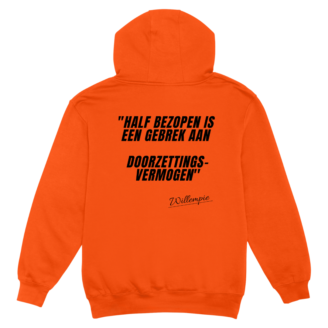 Half bezopen | Koningsdag Hoodie - Hoodies Duobedankt