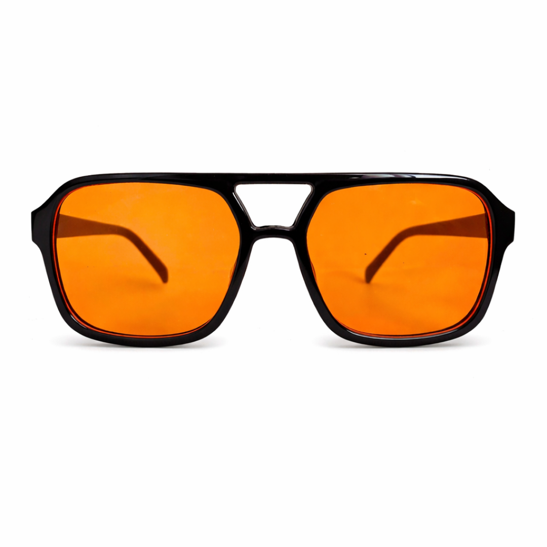 Vintage Piloten zonnebril met oranje glazen - Koningsdag Zonnebril