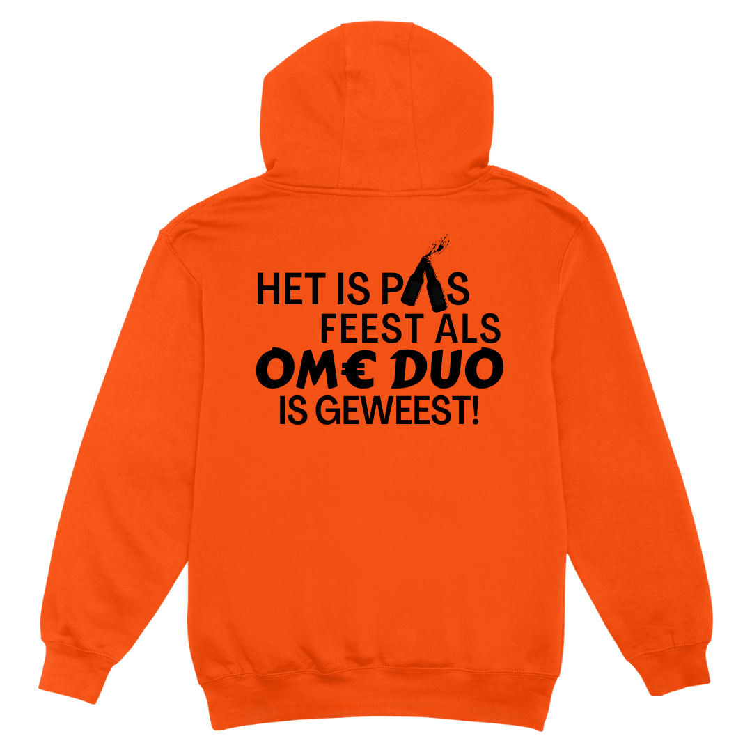 Het is pas feest als Ome Duo is geweest | Hoodie - Hoodies Duobedankt